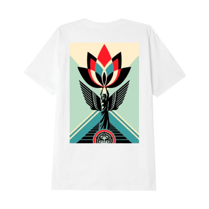Camiseta Obey Lotus Angel Branco