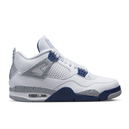 Tênis Nike Air Jordan 4 Retro " Midnight Navy " Branco/azul