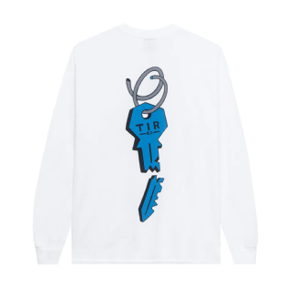 Camiseta Tired Manga Longa  Broken Key Branco