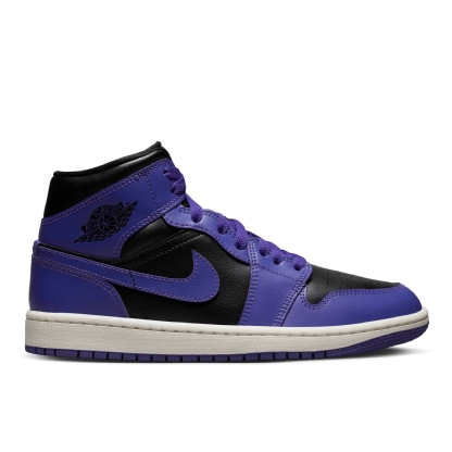 Tênis Nike Feminino Air Jordan 1 Mid “ Court Purple" Preto/roxo