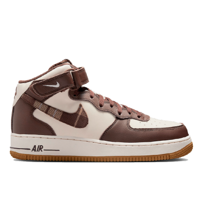 Tênis Nike Air Force 1 Mid 07 Lx " Brown Plaid " Marrom