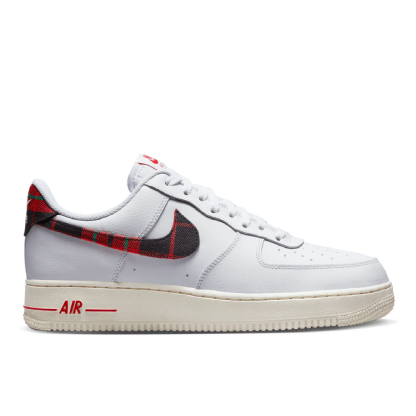 Tênis Nike Air Force 1 " Plaid Tartan " Branco/vermelho