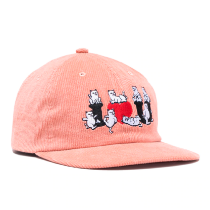 Boné Ripndip <3 Corduroy Strap Back Salmão