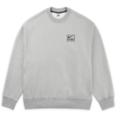 Moletom Manga Longa Nike X Stussy Crew Sweat Cinza