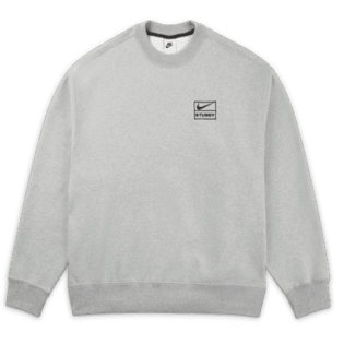 Moletom Manga Longa Nike X Stussy Crew Sweat Cinza