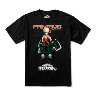 Camiseta Primitive X Mha Katsuki Bakugo Preto