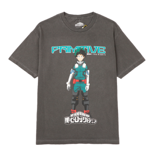 Camiseta Primitive X Mha Izuku Midoriya Preto