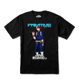 Camiseta Primitive X Mha Shoto Todoroki Preto