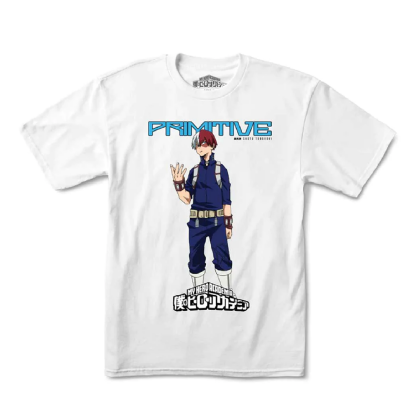 Camiseta Primitive X Mha Shoto Todoroki Branco