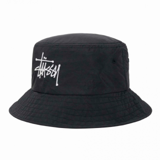 Bucket Stussy Peached Nylon Basic Preto