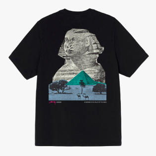 Camiseta Stussy Sphnx Pig Dyed Preto