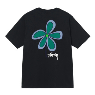 Camiseta Stussy Flower Preto