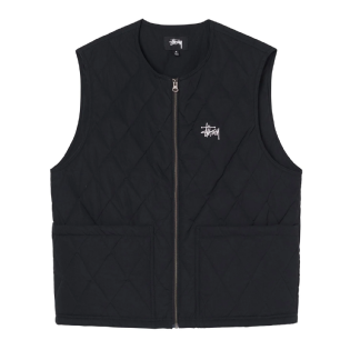 Colete Stussy Diamond Quilted Preto