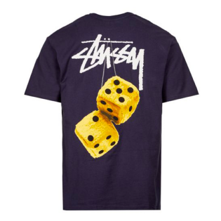 Camiseta Stussy Fuzzy Dice Azul Marinho