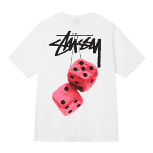 Camiseta Stussy Fuzzy Dice Branco