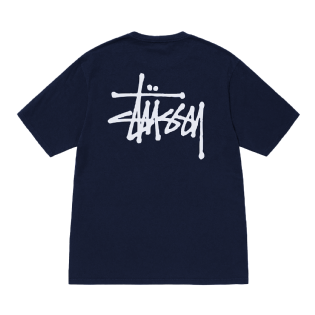 Camiseta Stussy Basic Azul Marinho