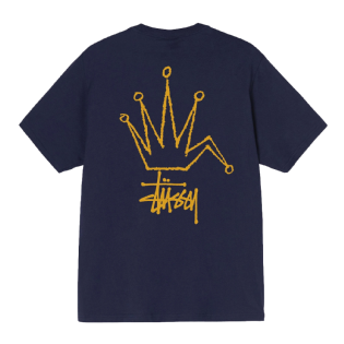 Camiseta Stussy Broken Crown Azul Marinho