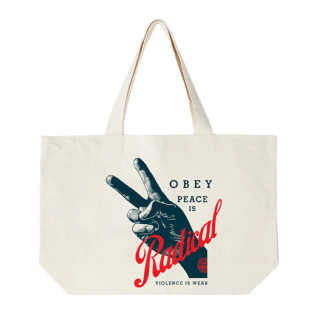 Totebag Obey Radical Peace Bege