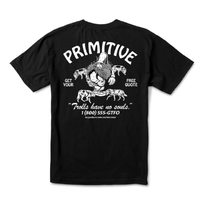 Camiseta Pocket Primitive Goodbye Preto