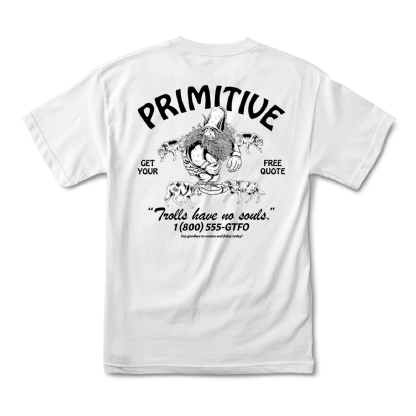 Camiseta Pocket Primitive Goodbye Branco