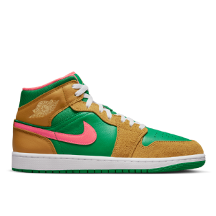 Tênis Nike Air Jordan 1 Mid " Watermelon " Verde