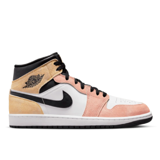 Tênis Nike Air Jordan 1 Mid " Flight Club " Branco/rosa