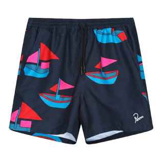 Shorts Dágua Parra Paper Boats Azul