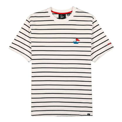 Camiseta Parra Paper Boat Striper Branco