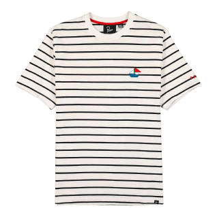 Camiseta Parra Paper Boat Striper Branco