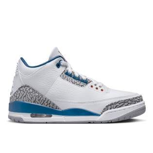 Tênis Nike Feminino Air Jordan 3 Retro " Wizards " Branco/azul