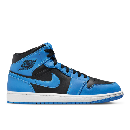 Tênis Nike Air Jordan 1 Mid University Blue Preto/azul