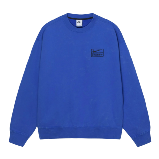 Moletom Careca Nike X Stussy Acid Wash Azul