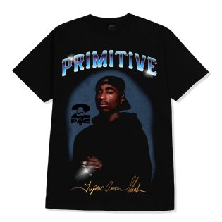 Camiseta Primitive X Tupac Shine Preto