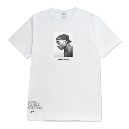 Camiseta Primitive X Tupac No Changes Branco