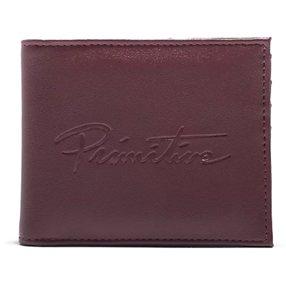 Carteira Primitive Bi-fold Nuevo Script Vinho