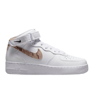 Tênis Nike Feminino Air Force 1 Mid 07 “ Snakeskin Swoosh " Branco