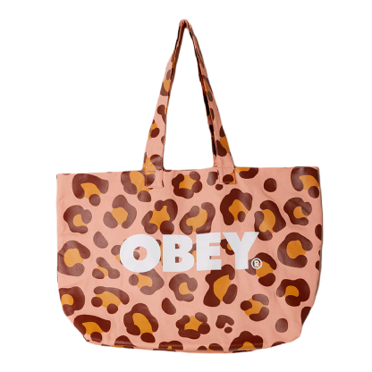 Totebag Obey Leopard Salmão