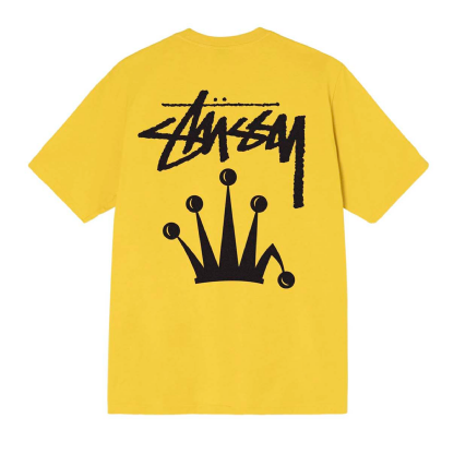 Camiseta Stussy Stock Crown Amarelo
