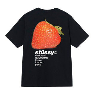 Camiseta Stussy Strawberry Preto