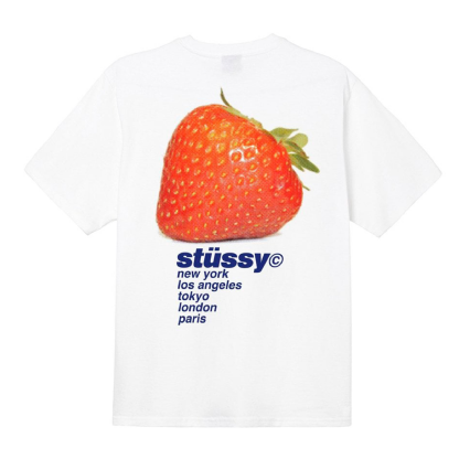 Camiseta Stussy Strawberry Branco