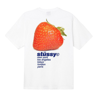 Camiseta Stussy Strawberry Branco
