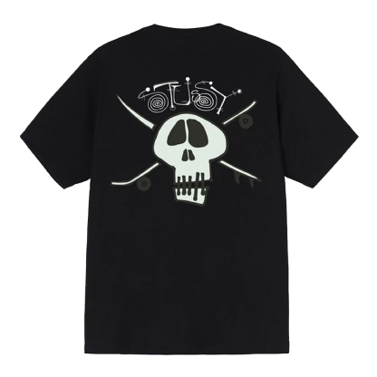 Camiseta Stussy Surf Skate Skull Preto