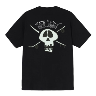 Camiseta Stussy Surf Skate Skull Preto
