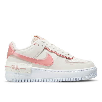 Tênis Nike Feminino Air Force 1 Shadow " Sail Pink " Branco/rosa