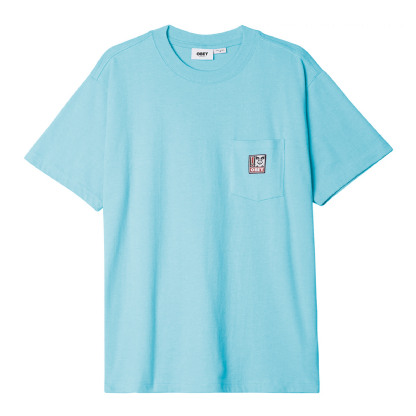 Camiseta Obey Point Pocket Ss Azul