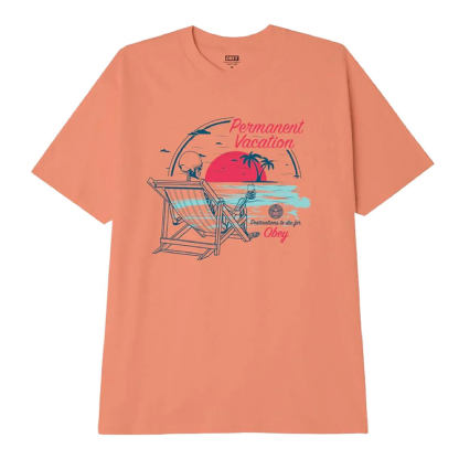 Camiseta Obey Permanent Vacation Laranja