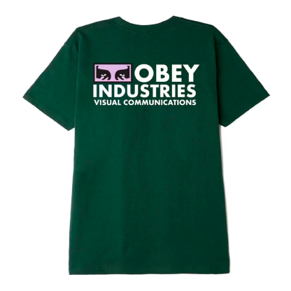 Camiseta Obey Visual Communications Verde Escuro