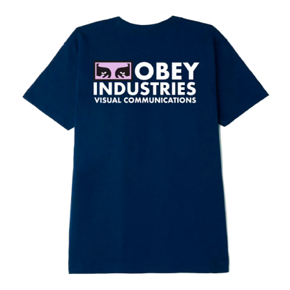 Camiseta Obey Visual Communications Azul Marinho