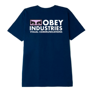Camiseta Obey Visual Communications Azul Marinho