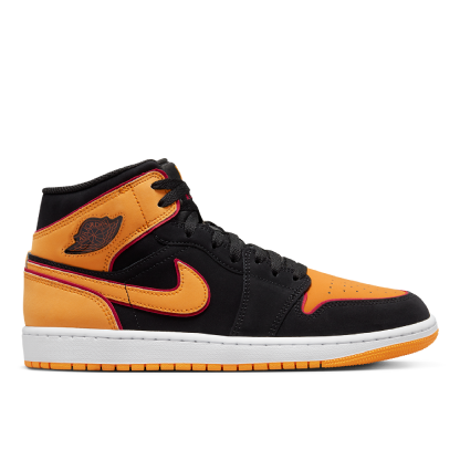 Tenis Nike Air Jordan 1 Mid Se "fat Tongue" Preto/laranja